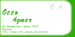 otto agner business card